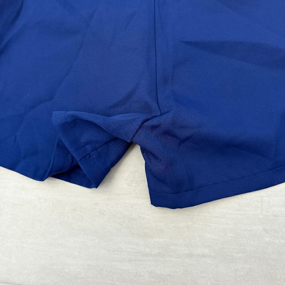 Wrapover Button Shorts Skort Sailor Blue Side Zipper Small High Waisted 4" insea - Picture 7 of 8